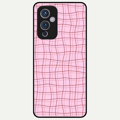  Soft Grid Bliss Glass Case For OnePlus 9 back cover – full design glossy printed glass finish