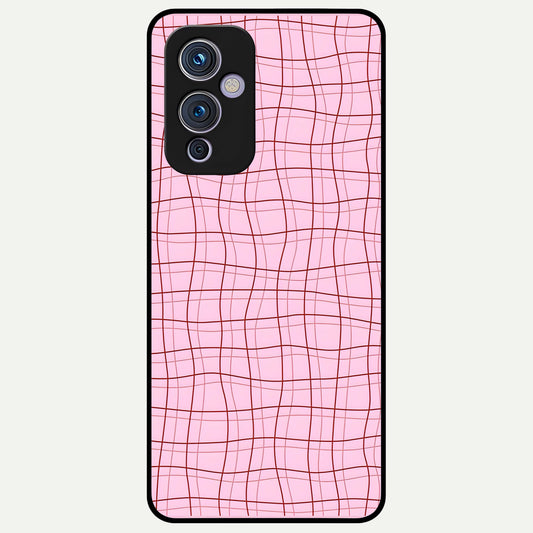  Soft Grid Bliss Glass Case For OnePlus 9 back cover – full design glossy printed glass finish