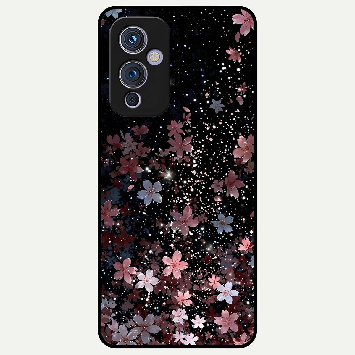  Starlit Flower Dreams Glass Case For OnePlus 9 back cover – full design glossy printed glass finish