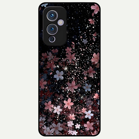  Starlit Flower Dreams Glass Case For OnePlus 9 back cover – full design glossy printed glass finish