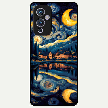  Starry Sky Serenity Glass Case For OnePlus 9 back cover – full design glossy printed glass finish