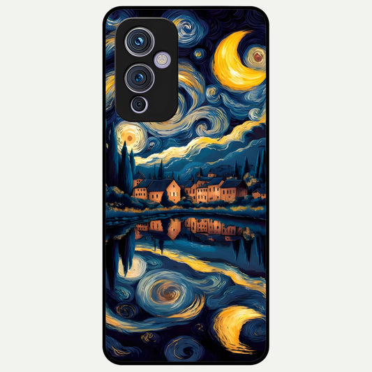  Starry Sky Serenity Glass Case For OnePlus 9 back cover – full design glossy printed glass finish