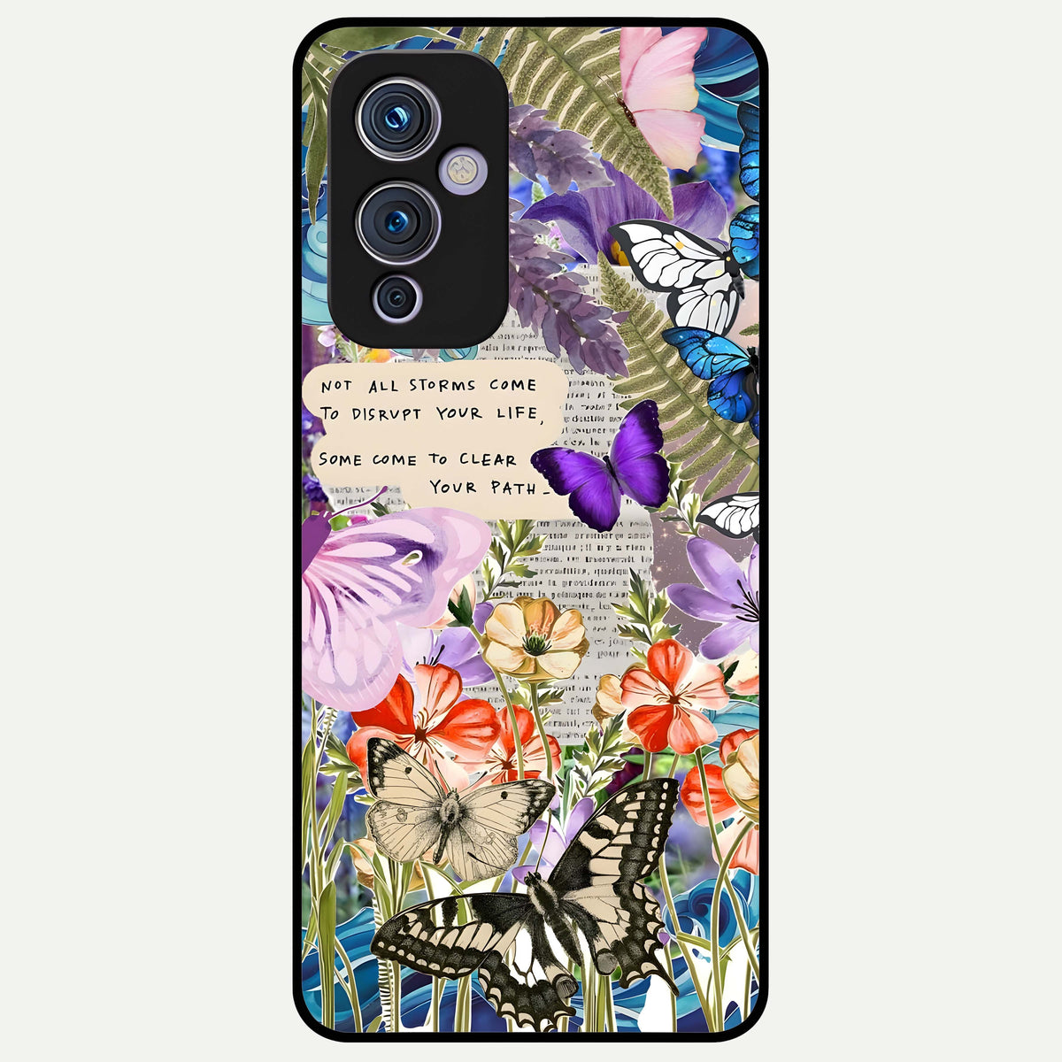  Storm Path Bloom Glass Case For OnePlus 9 back cover – full design glossy printed glass finish