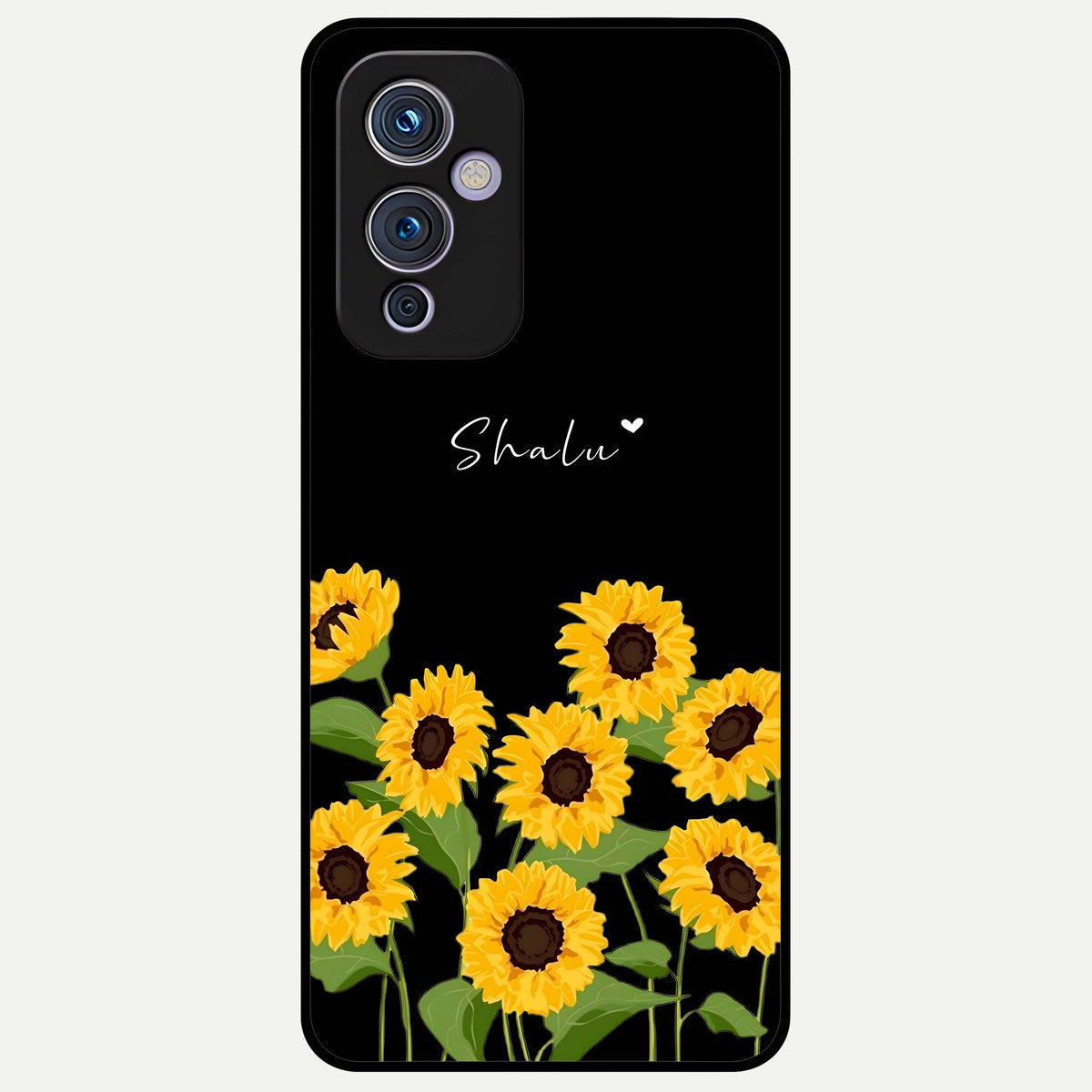  Sunflower Sky Bloom Glass Case For OnePlus 9 back cover – full design glossy printed glass finish