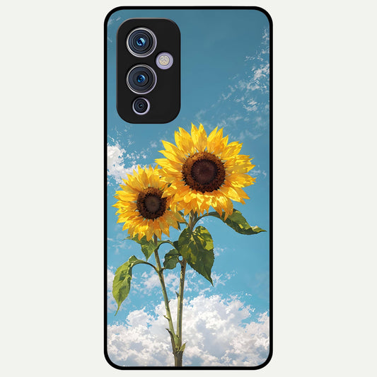  Sunlit Daisy Glow Glass Case For OnePlus 9 back cover – full design glossy printed glass finish