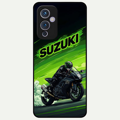  Suzuki Speed Beast Glass Case For OnePlus 9 back cover – full design glossy printed glass finish