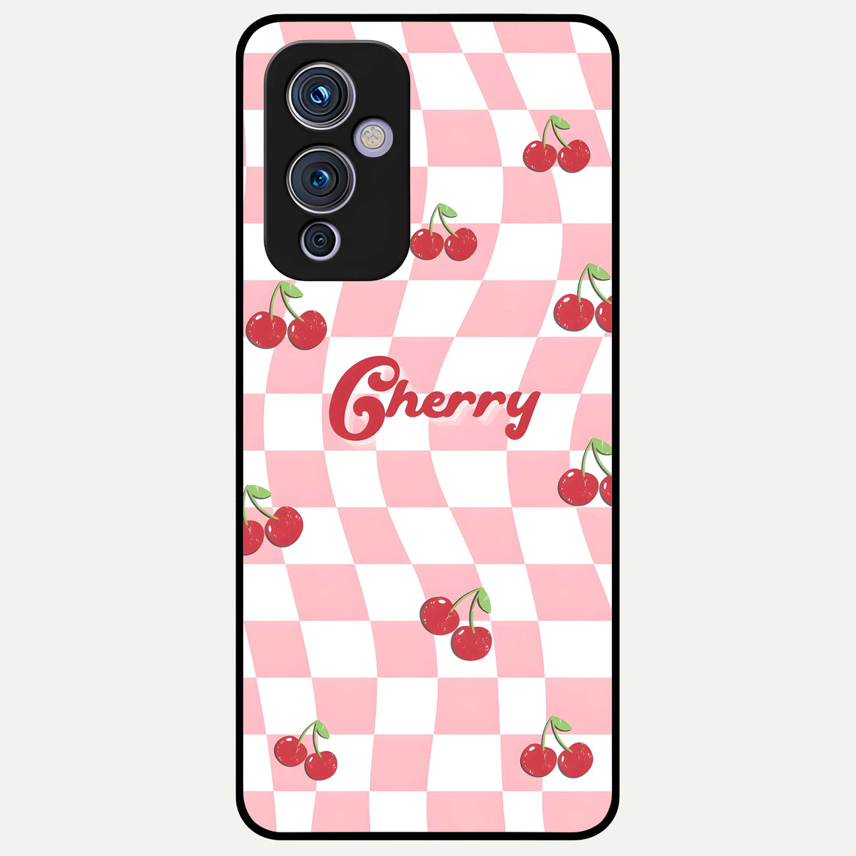  Sweet Cherry Vibes Glass Case For OnePlus 9 back cover – full design glossy printed glass finish