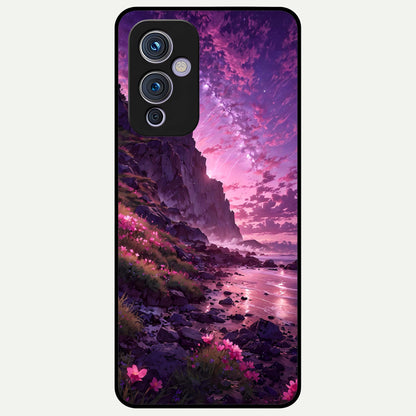  Twilight Blossom Coast Glass Case For OnePlus 9 back cover – full design glossy printed glass finish