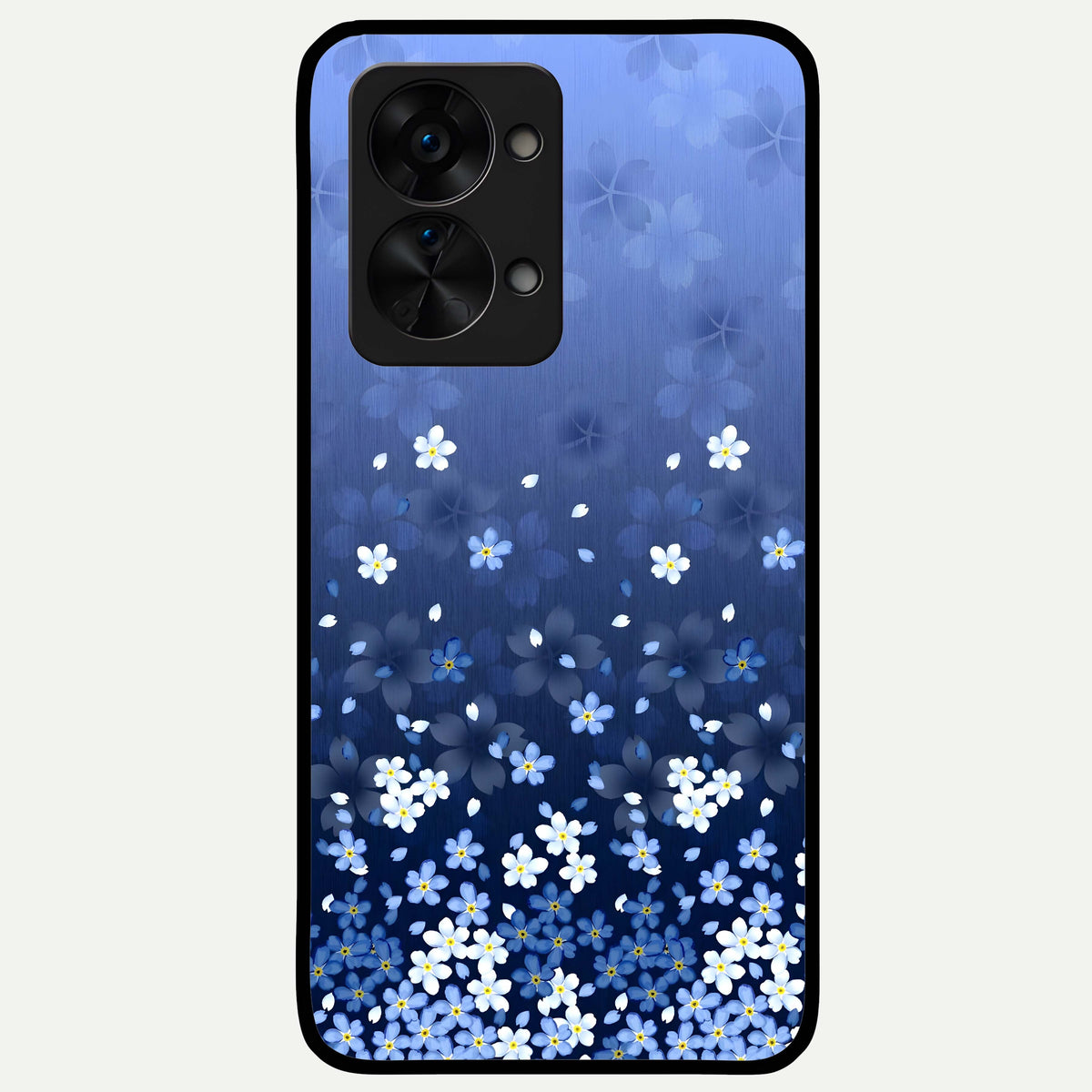  Blue Starry Glass Case For OnePlus Nord 2T back cover – full design glossy printed glass finish