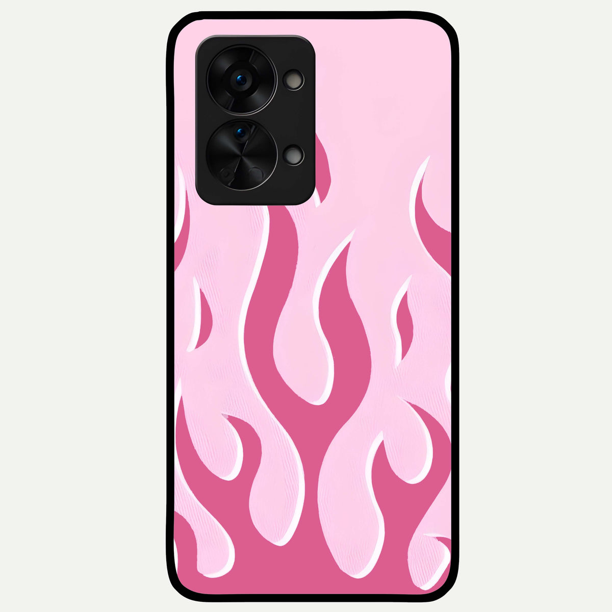  Blush Flame Energy Glass Case For OnePlus Nord 2T back cover – full design glossy printed glass finish