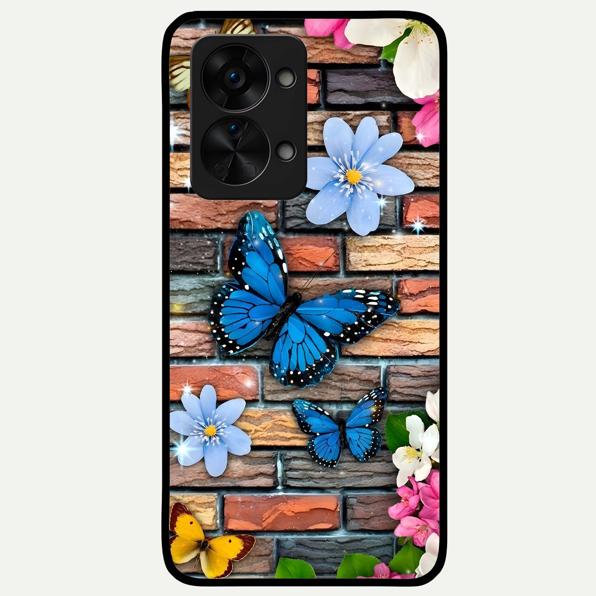  Brick Bloom Flight Glass Case For OnePlus Nord 2T back cover – full design glossy printed glass finish