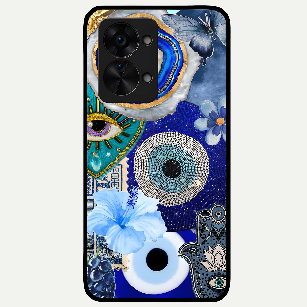  Celestial Blue Vision Glass Case For OnePlus Nord 2T back cover – full design glossy printed glass finish