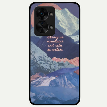  Celestial Mountain Calm Glass Case For OnePlus Nord 2T back cover – full design glossy printed glass finish