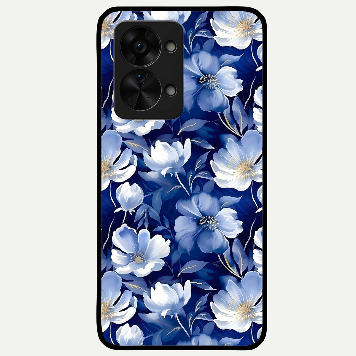  Cute Floral Patterns Glass Case For OnePlus Nord 2T back cover – full design glossy printed glass finish