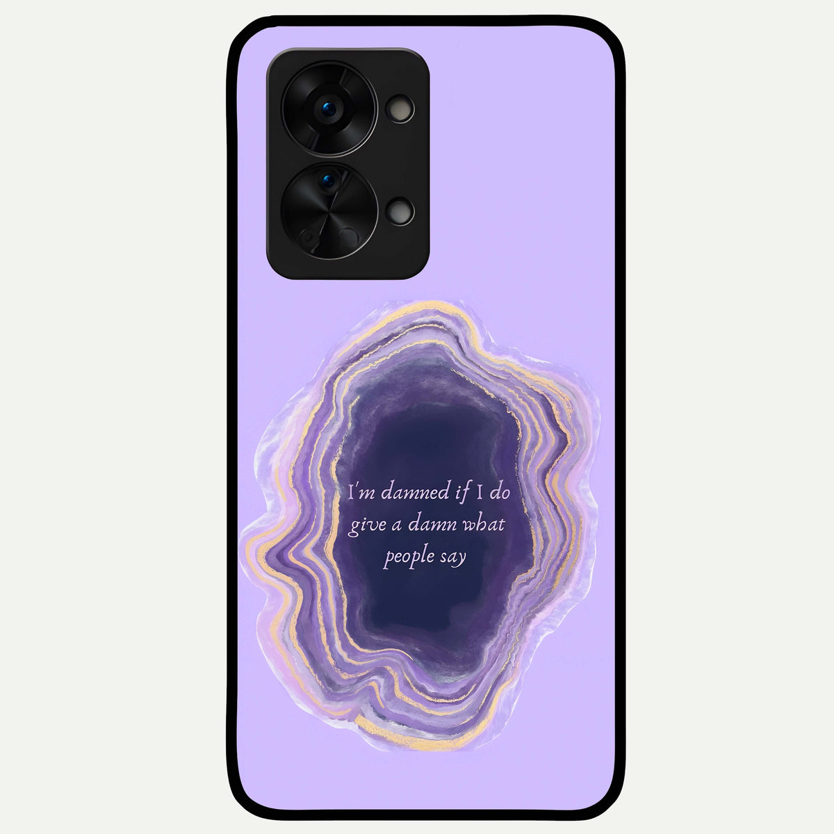  Damned People Quote Glass Case For OnePlus Nord 2T back cover – full design glossy printed glass finish