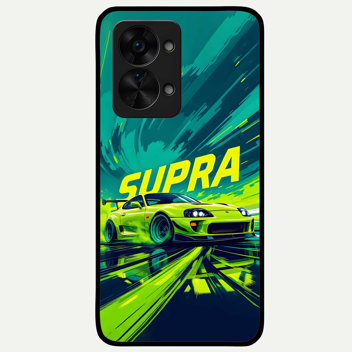  Electric Supra Thunder Glass Case For OnePlus Nord 2T back cover – full design glossy printed glass finish