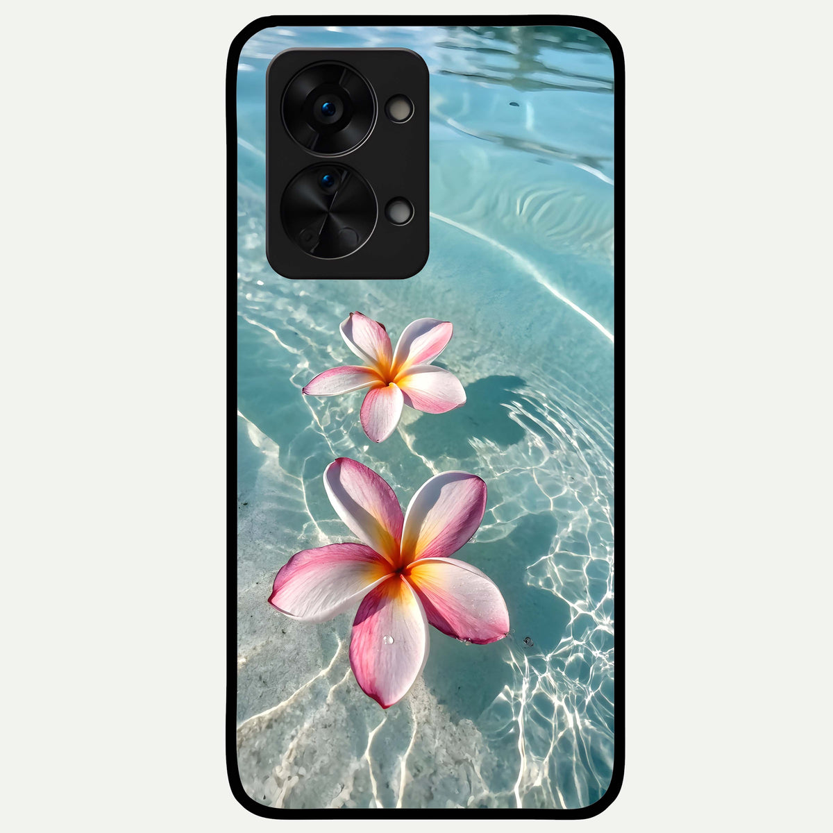  Floating Bloom Bliss Glass Case For OnePlus Nord 2T back cover – full design glossy printed glass finish