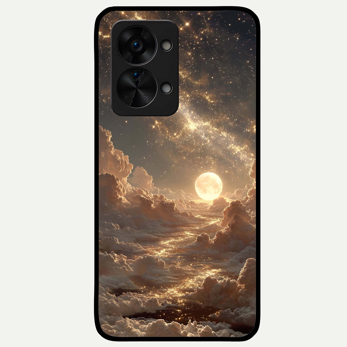  Golden Sky Dream Glass Case For OnePlus Nord 2T back cover – full design glossy printed glass finish