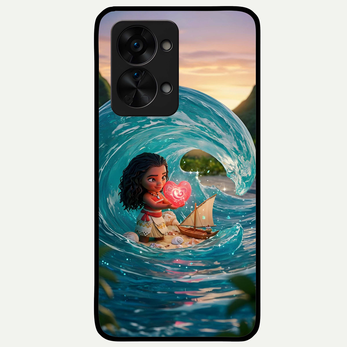  Heart of Ocean Glass Case For OnePlus Nord 2T back cover – full design glossy printed glass finish