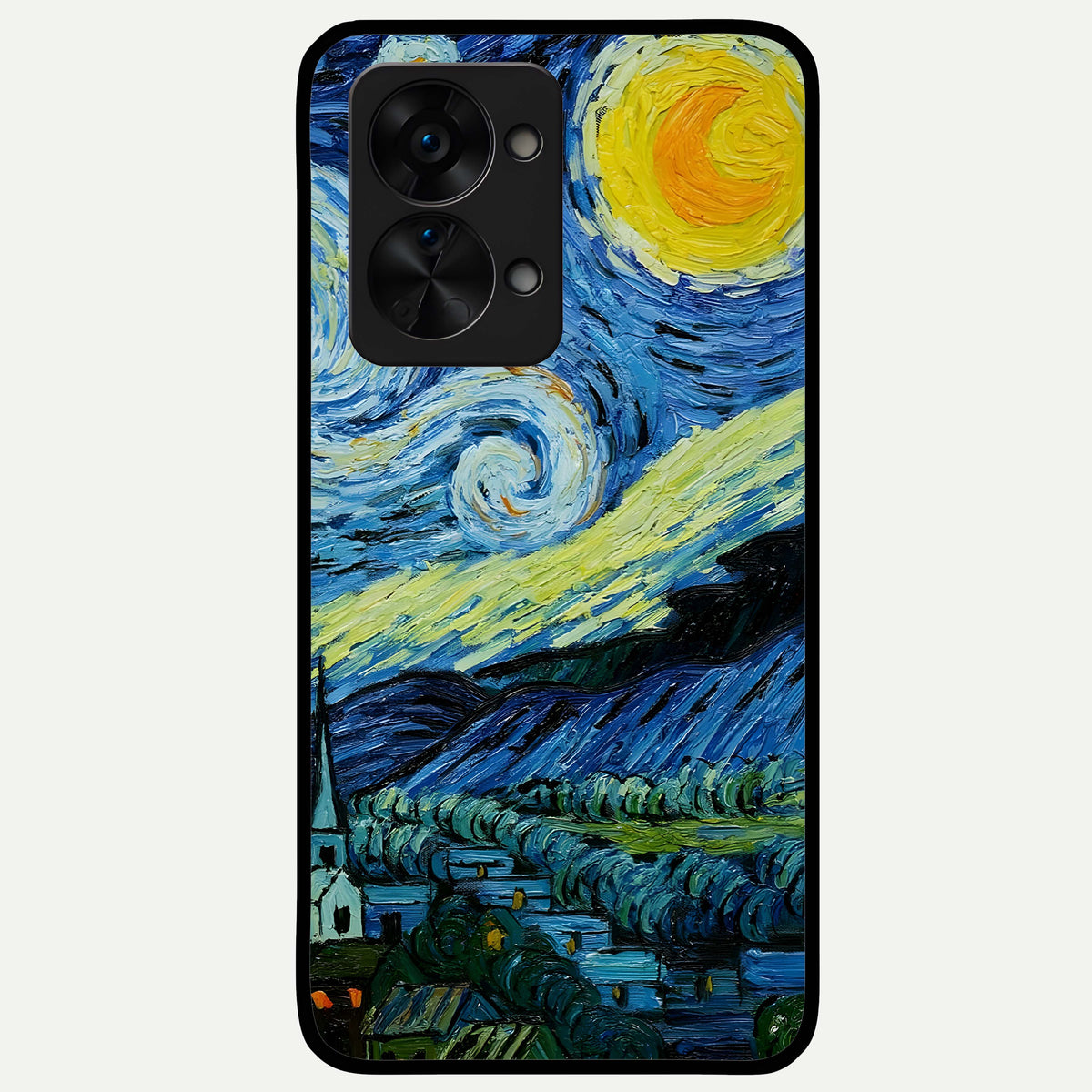  Inspired Van Gogh Art Glass Case For OnePlus Nord 2T back cover – full design glossy printed glass finish