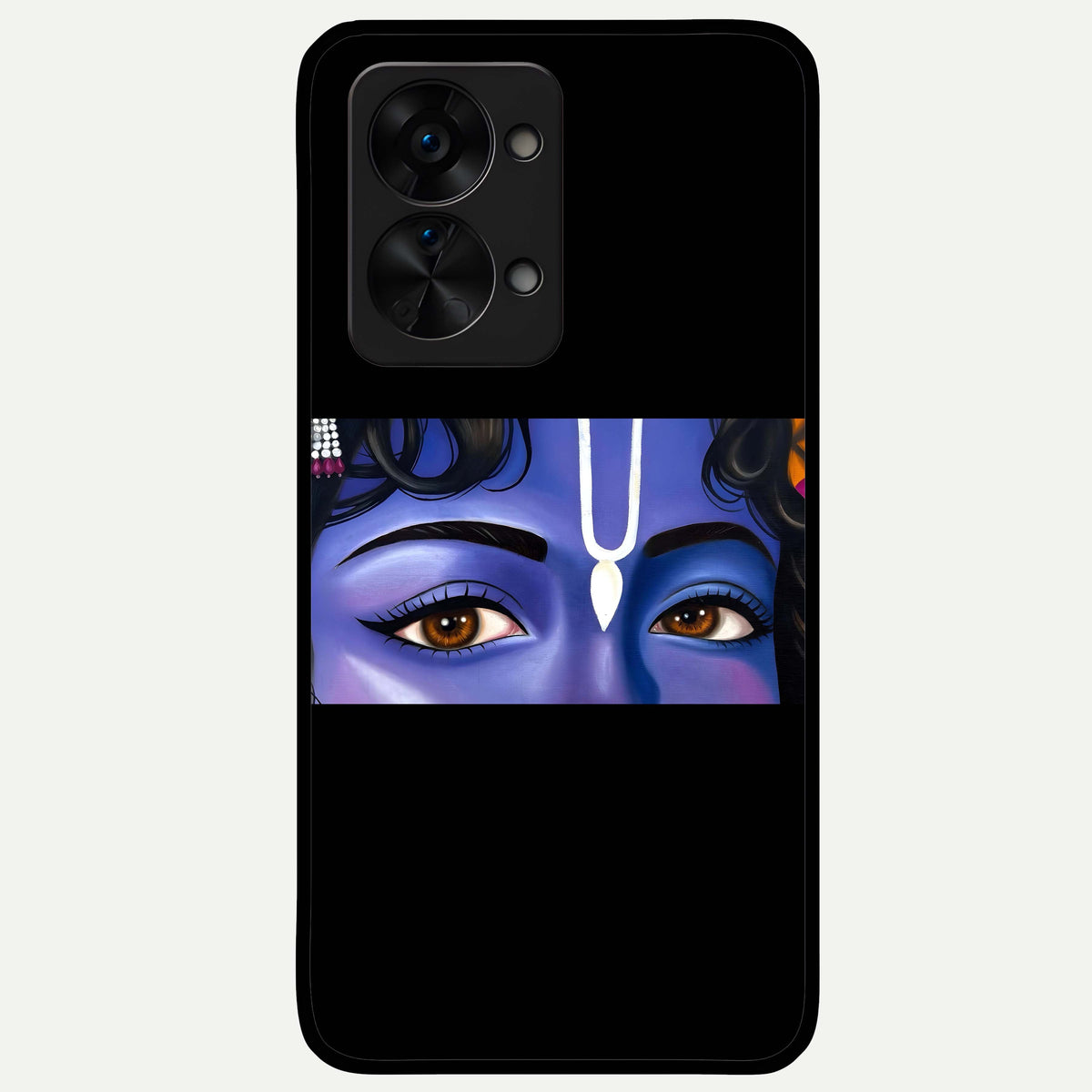  Krishna Eye Glass Case For OnePlus Nord 2T back cover – full design glossy printed glass finish