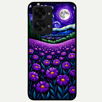  Lavender Moon Field Glass Case For OnePlus Nord 2T back cover – full design glossy printed glass finish