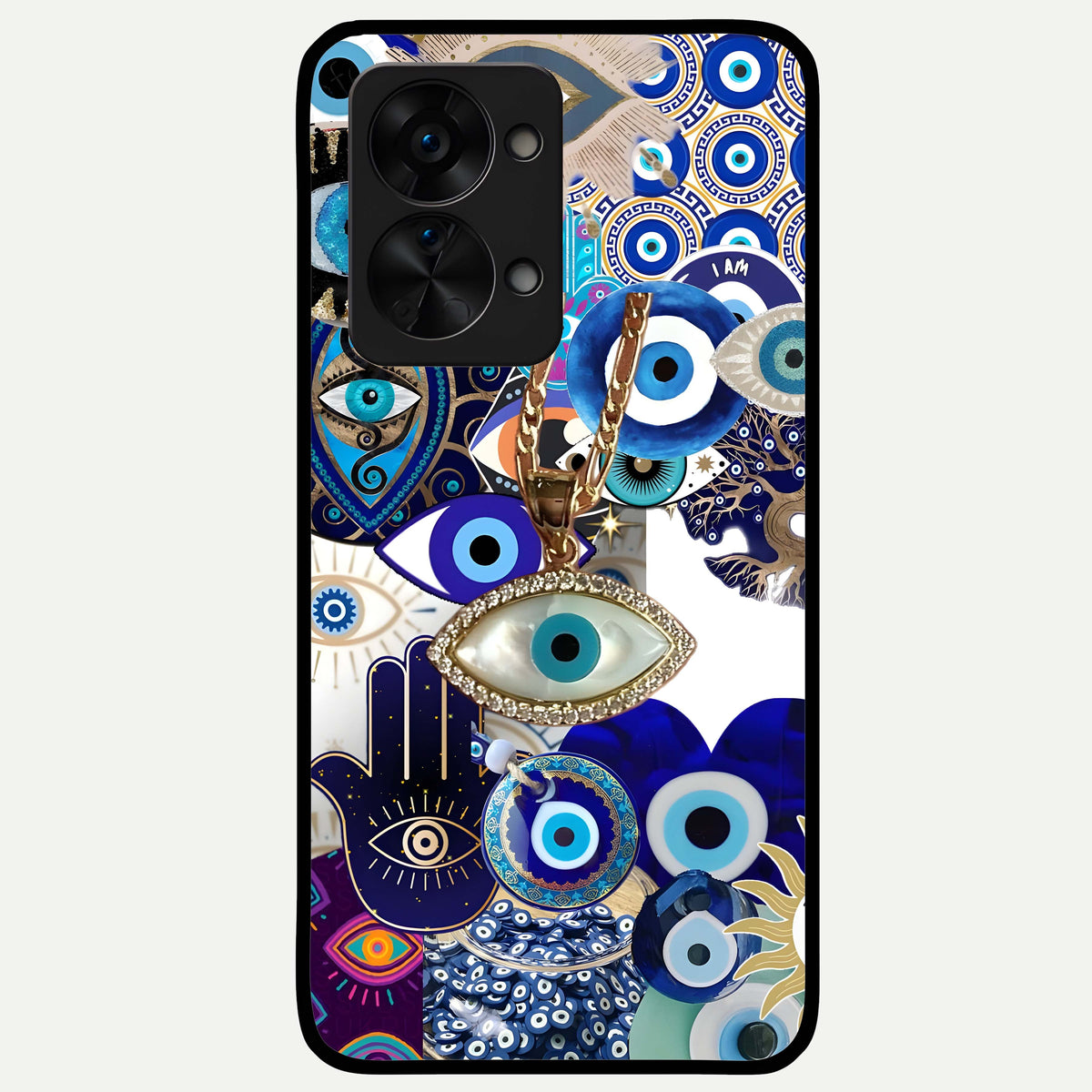  Mystic Charm Eye Glass Case For OnePlus Nord 2T back cover – full design glossy printed glass finish