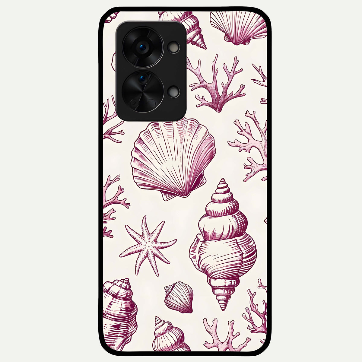  Pink Power Sparks Glass Case For OnePlus Nord 2T back cover – full design glossy printed glass finish