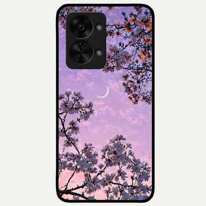  Purple Serenity Moon Glass Case For OnePlus Nord 2T back cover – full design glossy printed glass finish