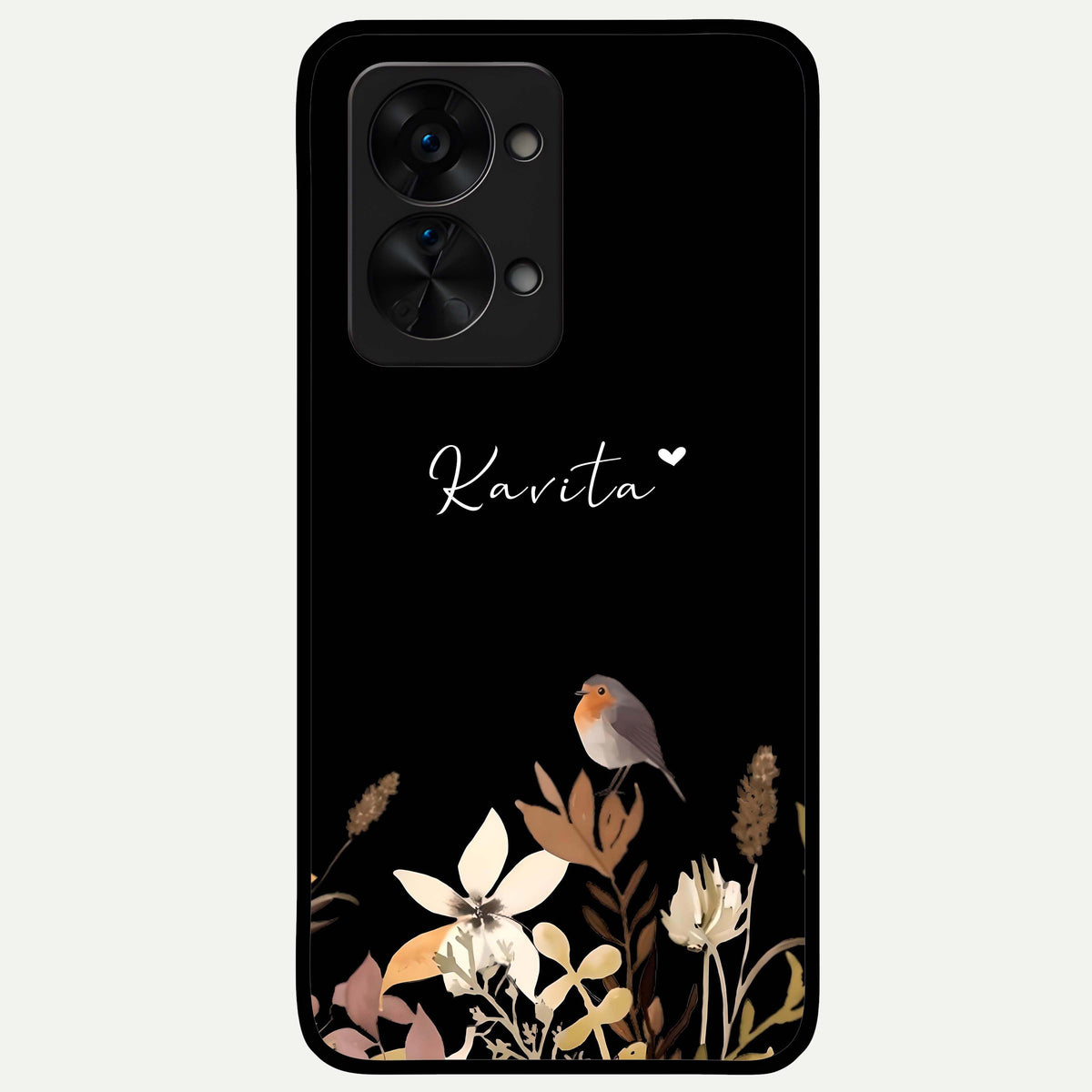  Quiet Garden Tune Custom Name Glass Case For OnePlus Nord 2T back cover – full design glossy printed glass finish