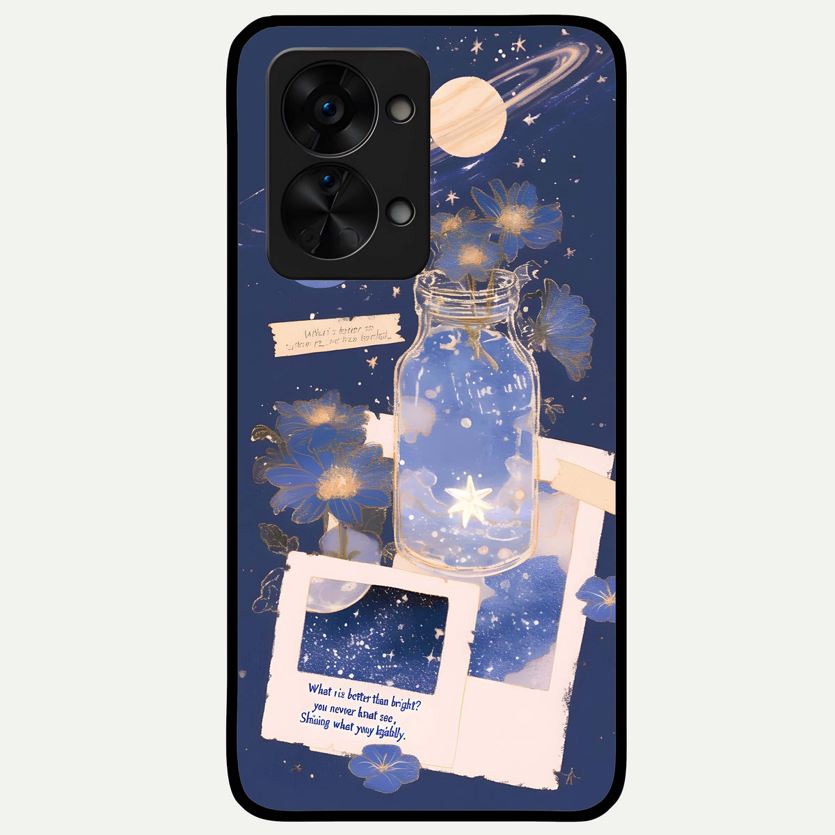  Starlit Cosmic Jar Glass Case For OnePlus Nord 2T back cover – full design glossy printed glass finish