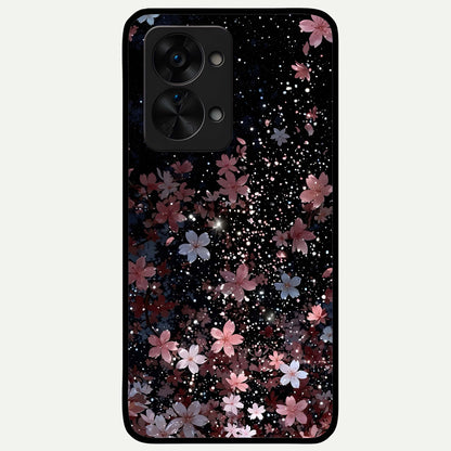  Starlit Flower Dreams Glass Case For OnePlus Nord 2T back cover – full design glossy printed glass finish