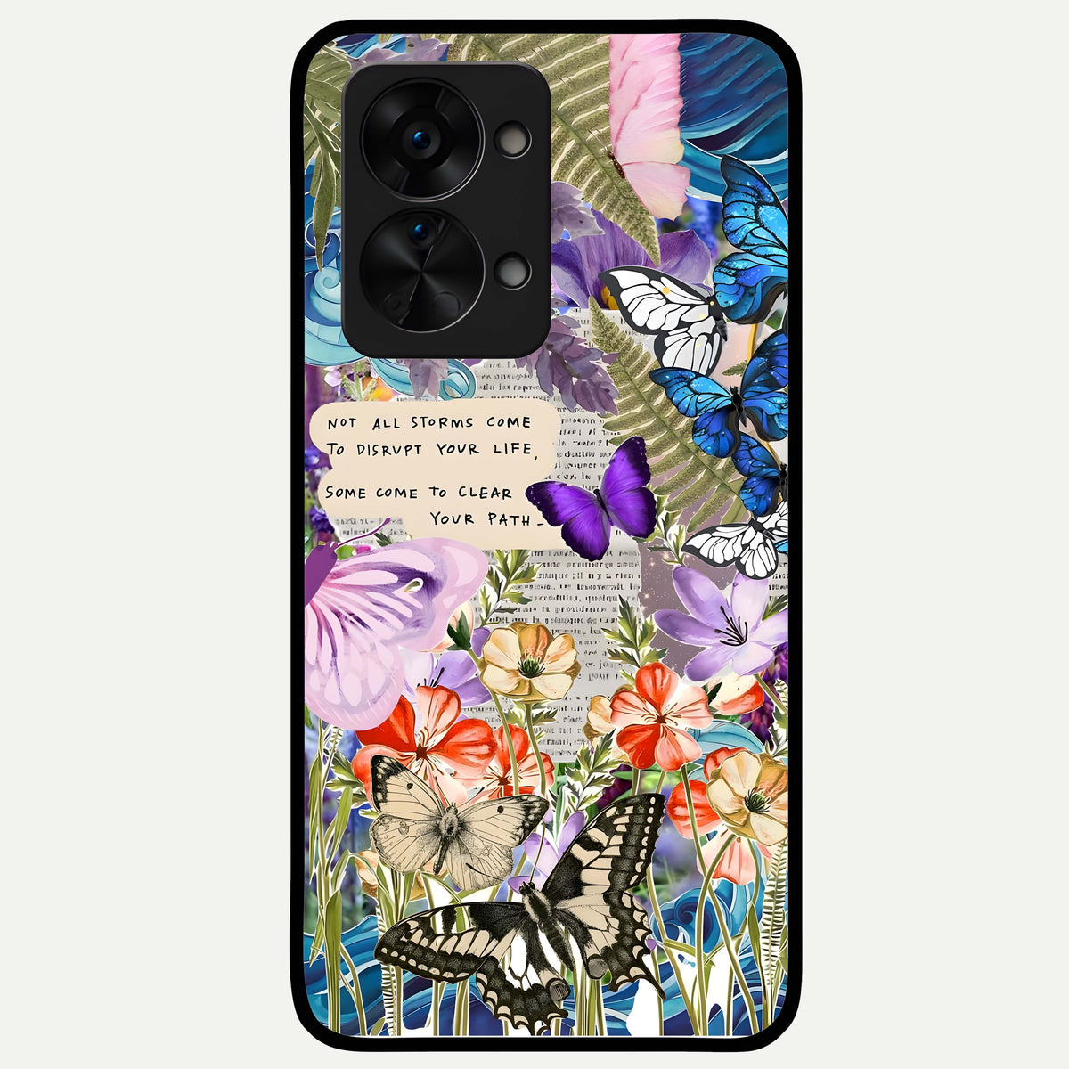  Storm Path Bloom Glass Case For OnePlus Nord 2T back cover – full design glossy printed glass finish