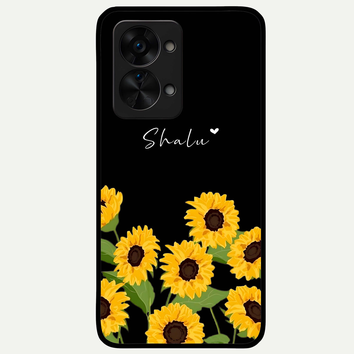  Sunflower Sky Bloom Glass Case For OnePlus Nord 2T back cover – full design glossy printed glass finish