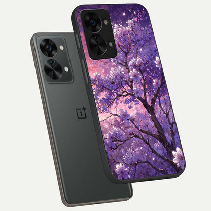  Blossom Tree phone case For OnePlus Nord 2T showing premium glass back cover with detailed artwork