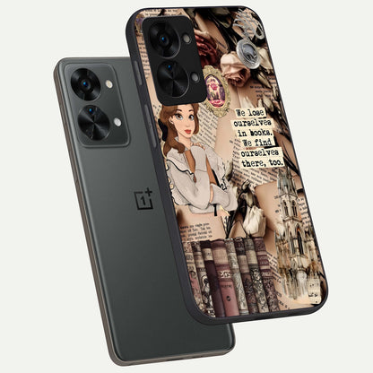  Bookish Dream World phone case For OnePlus Nord 2T showing premium glass back cover with detailed artwork
