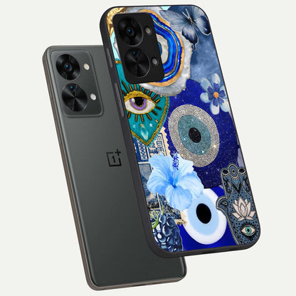  Celestial Blue Vision phone case For OnePlus Nord 2T showing premium glass back cover with detailed artwork