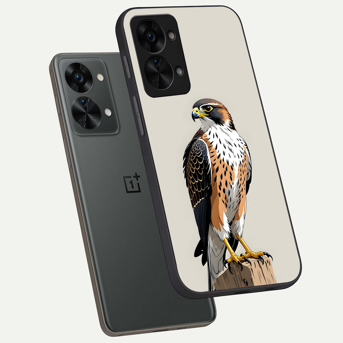  Clever Eagle phone case For OnePlus Nord 2T showing premium glass back cover with detailed artwork