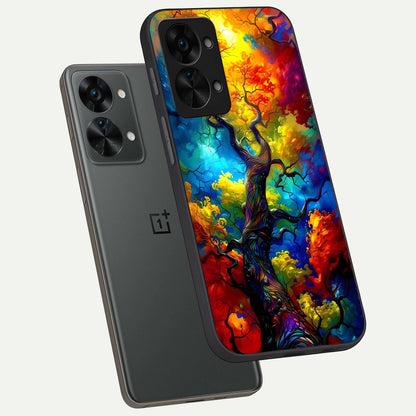  Colorful Soda Bottles phone case For OnePlus Nord 2T showing premium glass back cover with detailed artwork