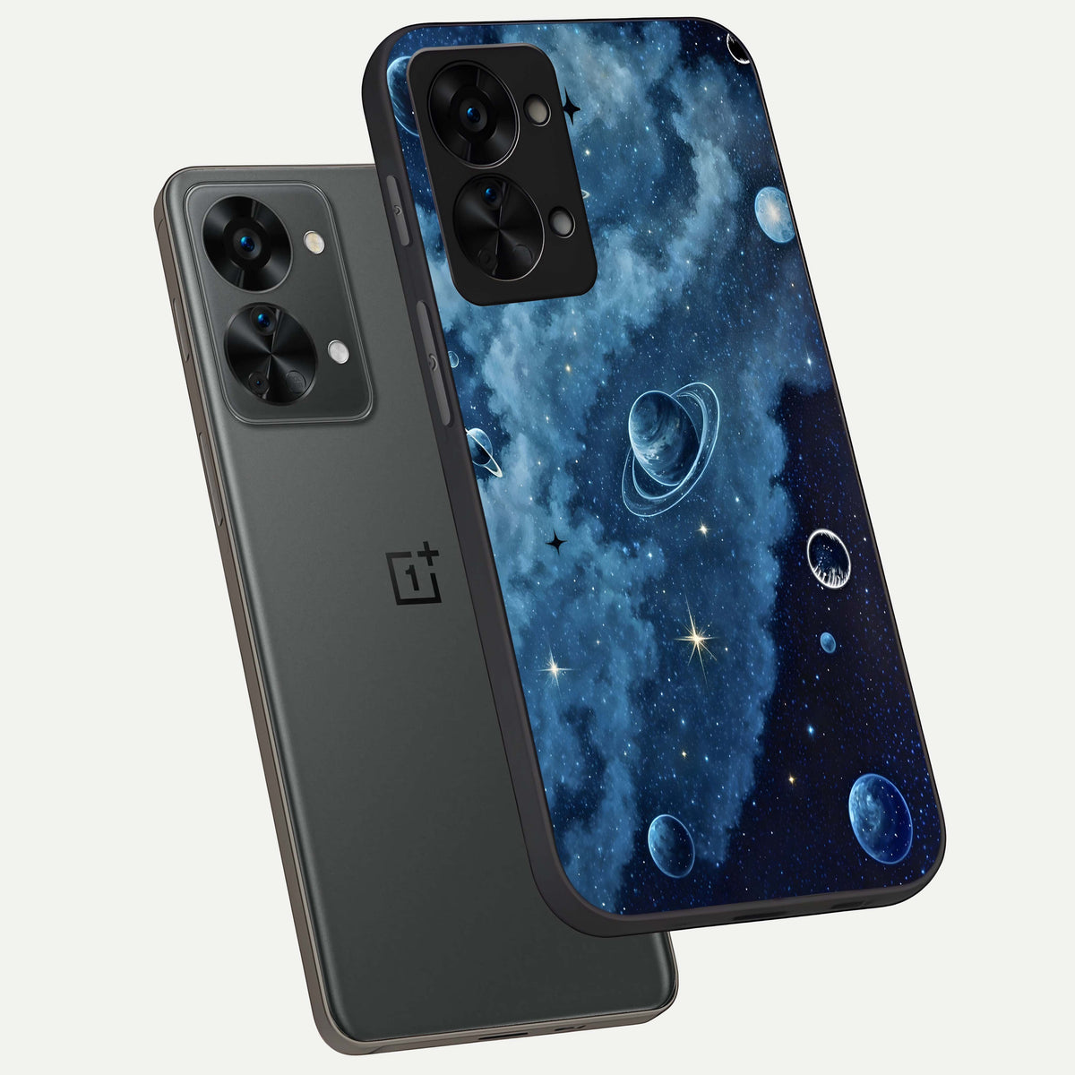  Galaxy Dream Space phone case For OnePlus Nord 2T showing premium glass back cover with detailed artwork