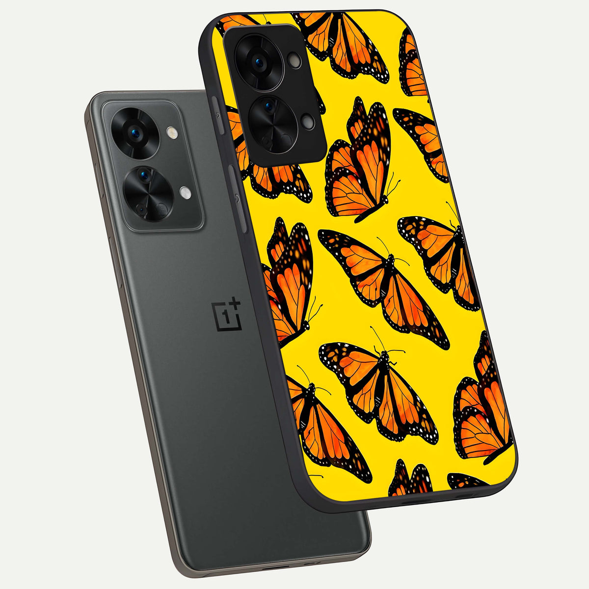  Golden Wing Flight phone case For OnePlus Nord 2T showing premium glass back cover with detailed artwork