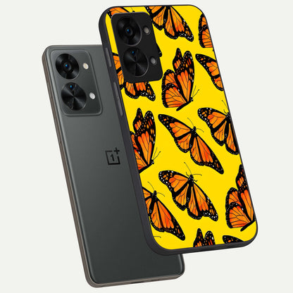  Golden Wing Flight phone case For OnePlus Nord 2T showing premium glass back cover with detailed artwork