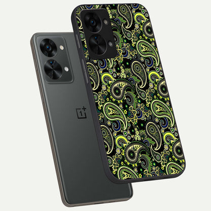 Green Lemon phone case For OnePlus Nord 2T showing premium glass back cover with detailed artwork