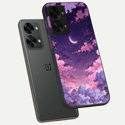  Sky Drift Clouds phone case For OnePlus Nord 2T showing premium glass back cover with detailed artwork