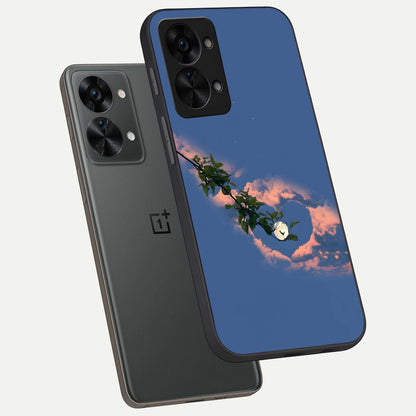 Sky Under Tree phone case For OnePlus Nord 2T showing premium glass back cover with detailed artwork