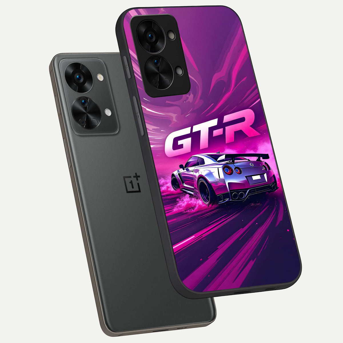  Speed Drift Legend phone case For OnePlus Nord 2T showing premium glass back cover with detailed artwork