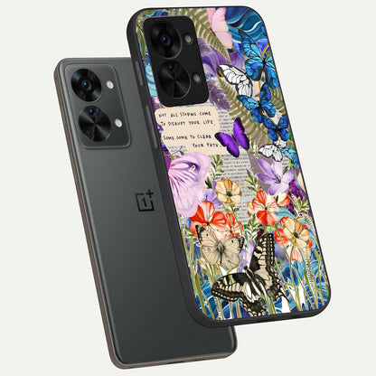  Storm Path Bloom phone case For OnePlus Nord 2T showing premium glass back cover with detailed artwork