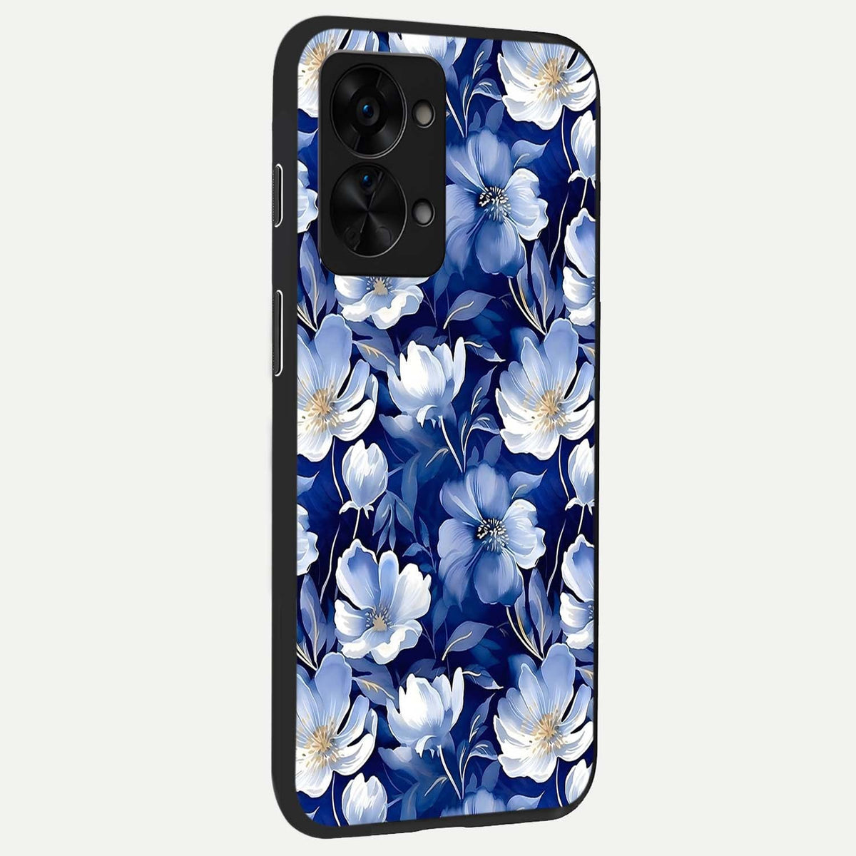  Cute Floral Patterns back cover For OnePlus Nord 2T slim fit glass case with vibrant aesthetic design
