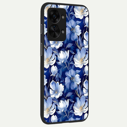  Cute Floral Patterns back cover For OnePlus Nord 2T slim fit glass case with vibrant aesthetic design