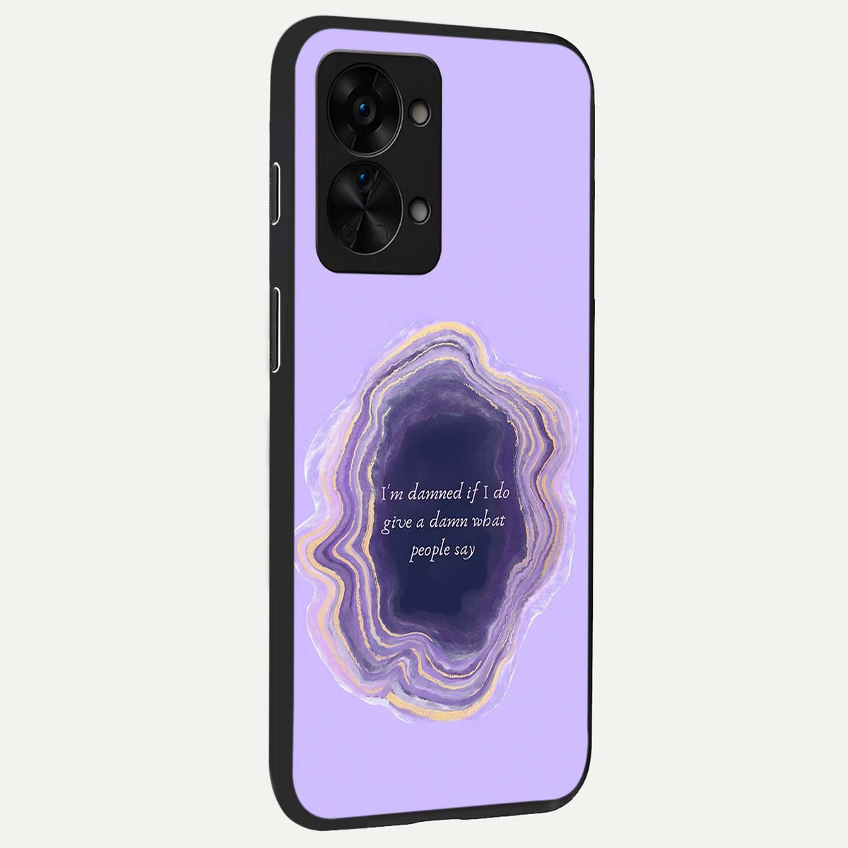  Damned People Quote back cover For OnePlus Nord 2T slim fit glass case with vibrant aesthetic design